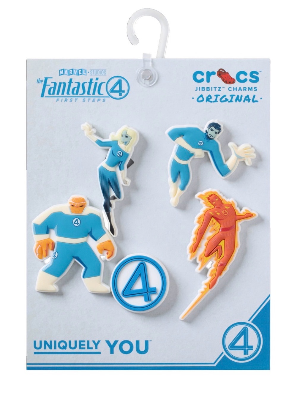 CROCS Fantastic Four Jibbitz Charms - Blue & Orange